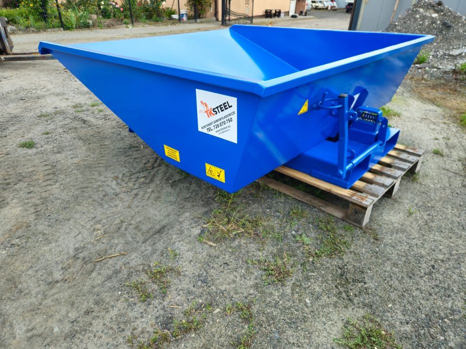 Konetner samowyładowczy niski, wysokość 500mm, pojemność 600 l