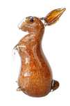 Szklany królik zając figura szklana Murano style
