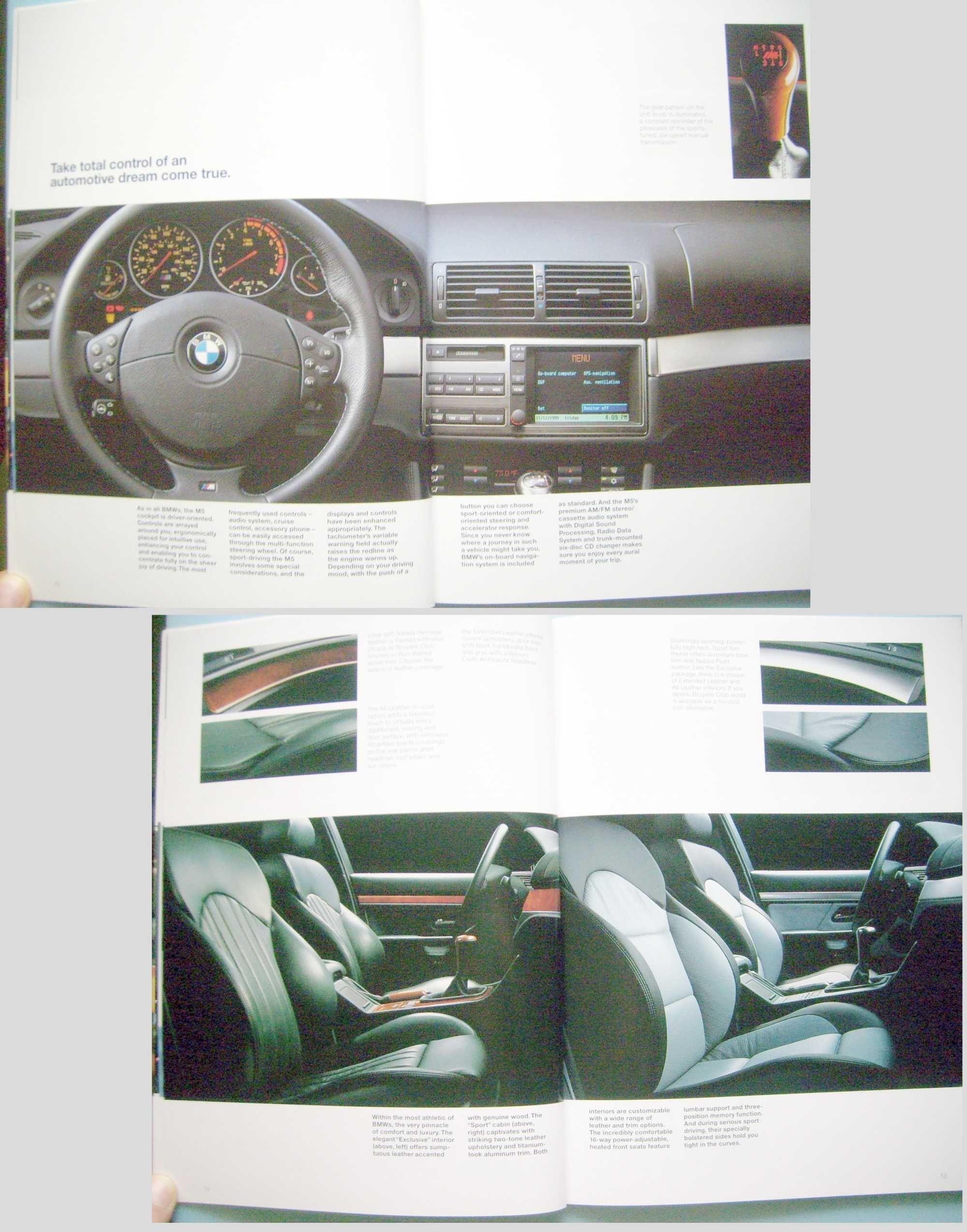 BMW M-Power 'Year 2000' North America * prospekt 48 str. M3 M5 M-Coupe