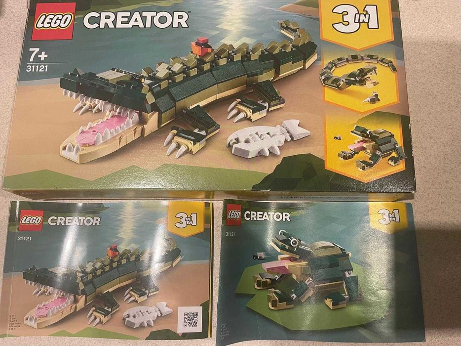 Lego Creator 3w1 zwierzęta, krokodyl, duży zestaw 31121