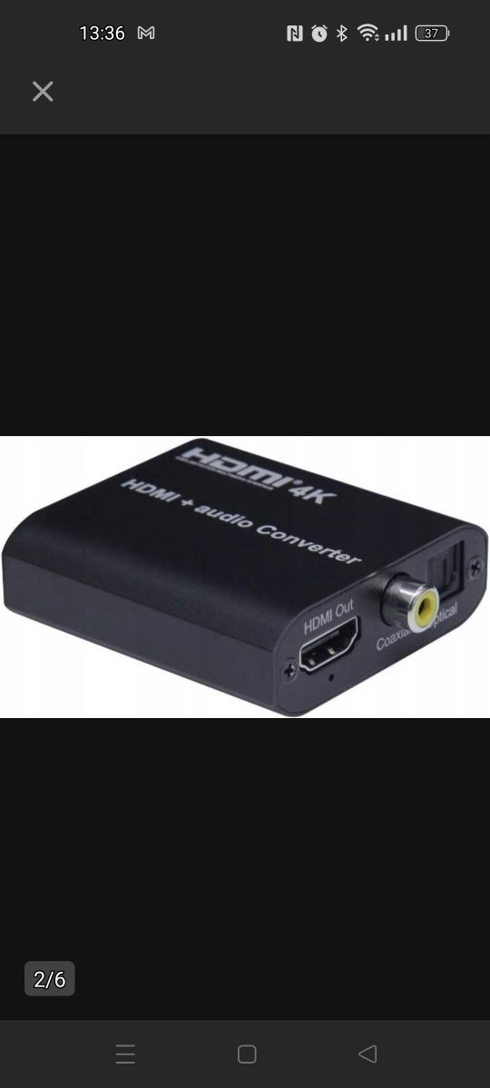 Extractor HDMI na HDMI 4K Toslink RCA Jack 3,5mm 4K Spacetronik