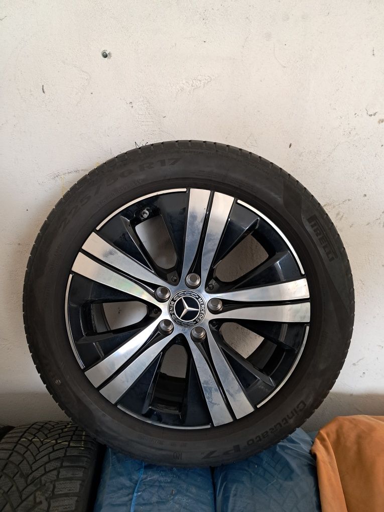 Alufelgi Mercedes 17" 5x112 opony letnie 225/50/17