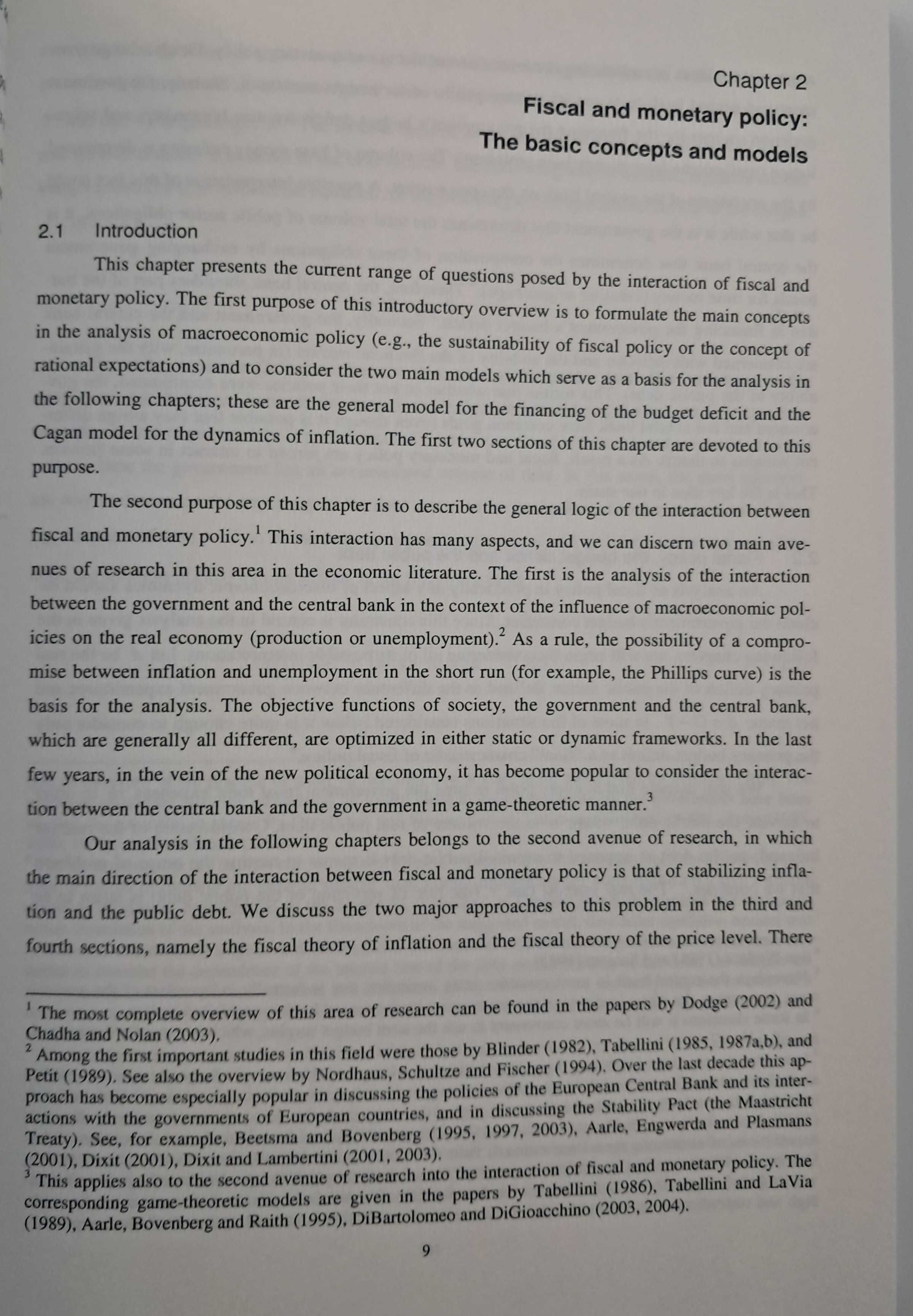 Fiscal and Monetary Policy Interaction