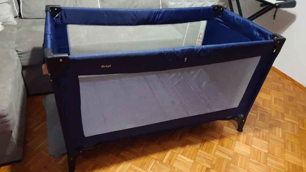 Łóżeczko turystyczne dziecięce granatowe