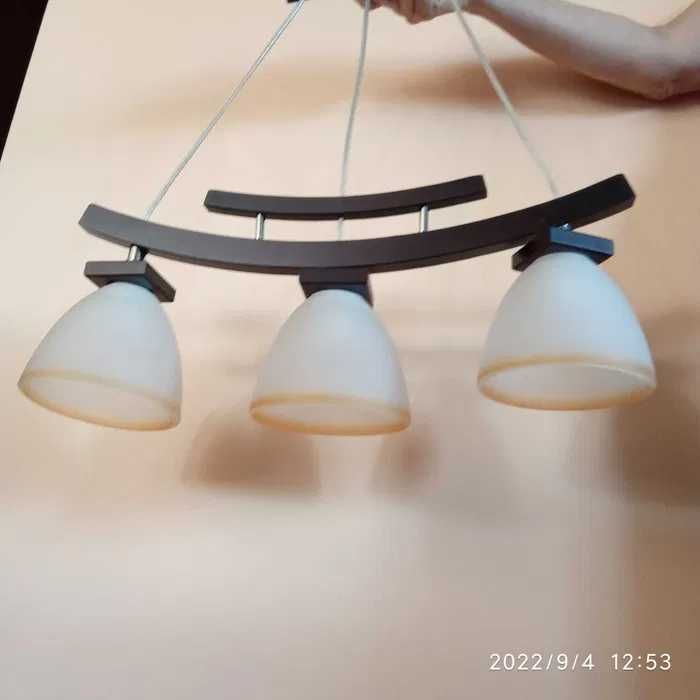 żyrandol lampa wisząca w stylu azjatyckim drewniany Japonia