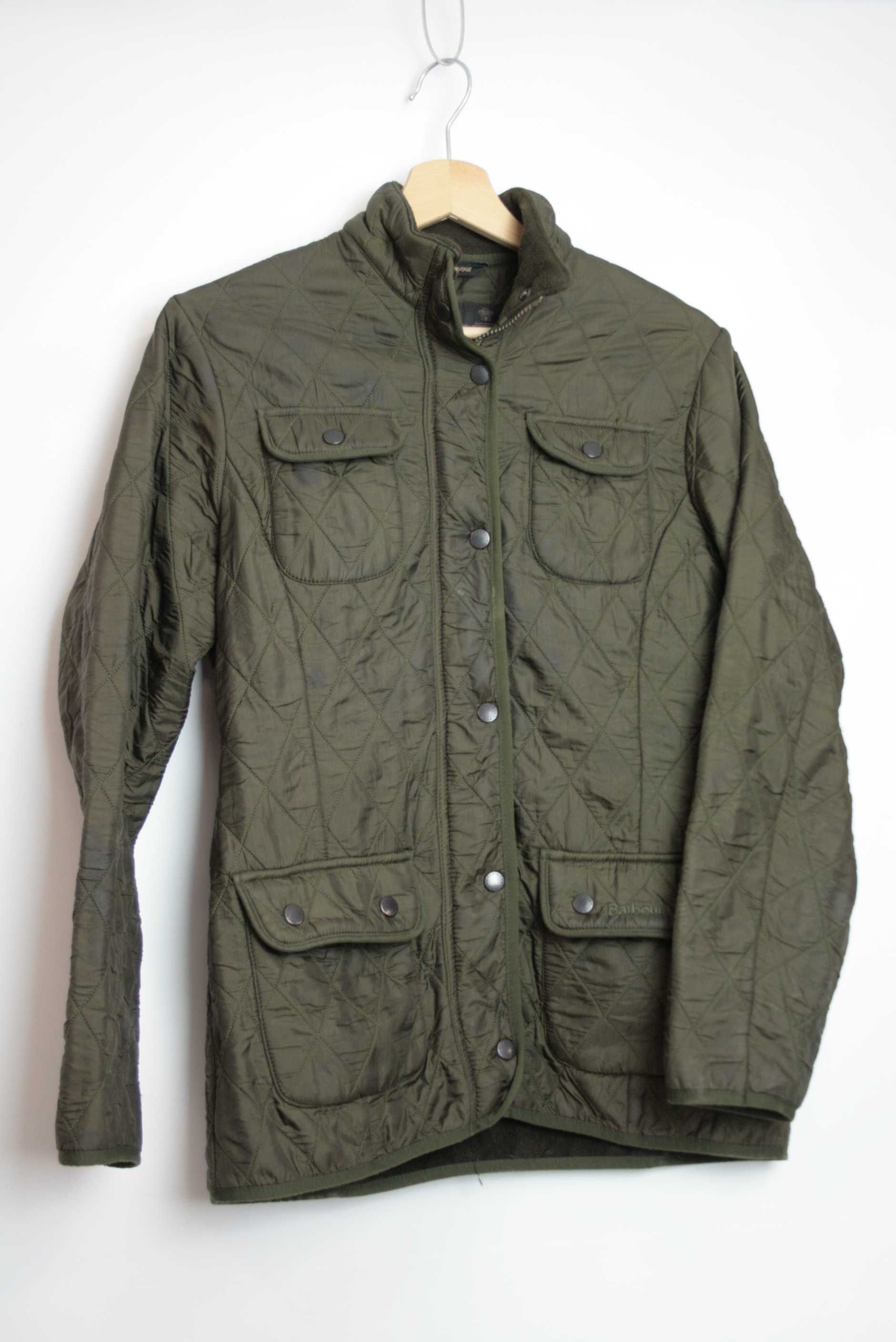 Barbour kurtka lekka pikowana r. S parka zielona vintage