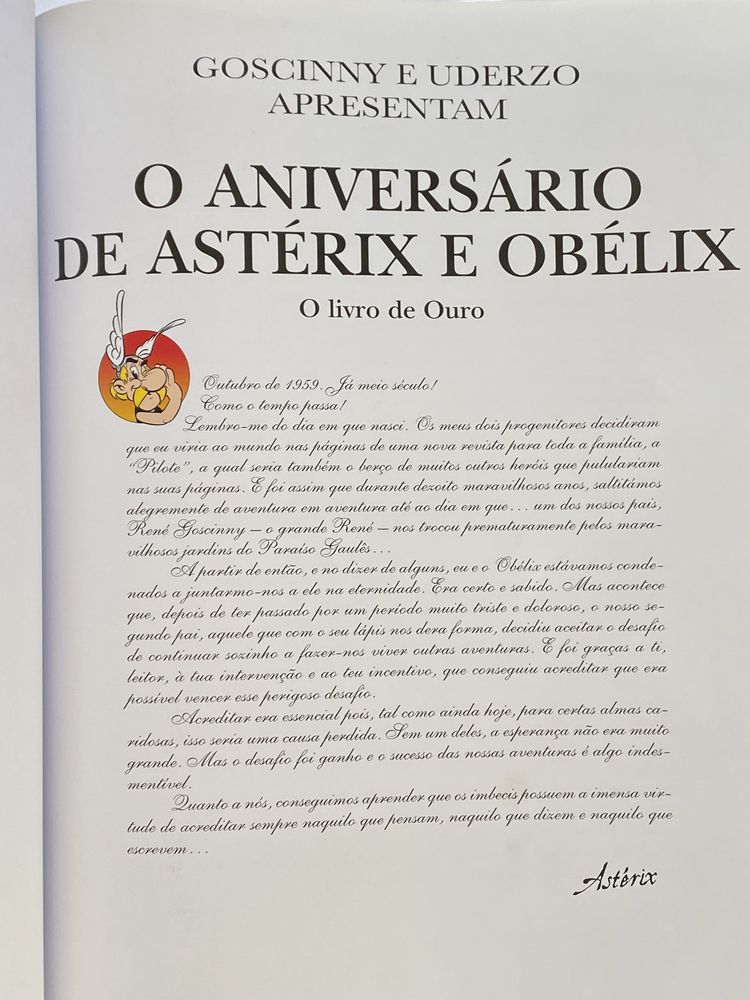 Livro “O Aniversário de Astérix e Obélix” Astérix