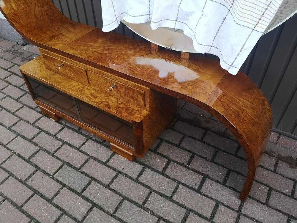 Toaletka Art Deco Politura Orzech-Unikat Stara Antyk Po Renowacji.