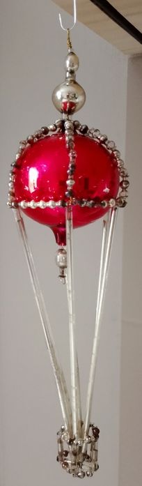 Ёлочная игрушка СССР 40-е годы стеклярус