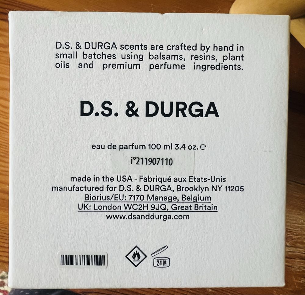 Puste pudelko po perfumach DS&Durga Bowmakers