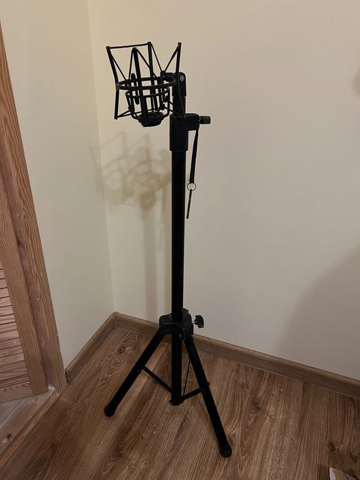 Zestaw uchwyt 2xkoszyk mikrofonowy przeciwwstrząsowy ze  statywem