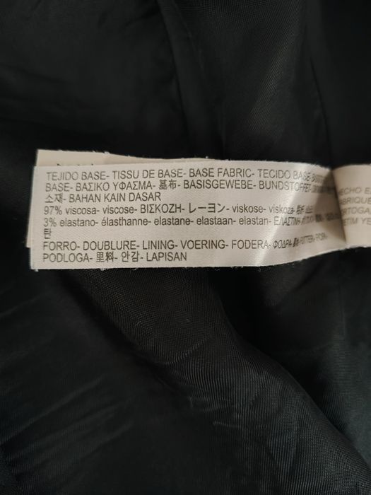 Marynarka Massimo dutti 34 XS czarna dwurzędowa wiskozowa złote guziki