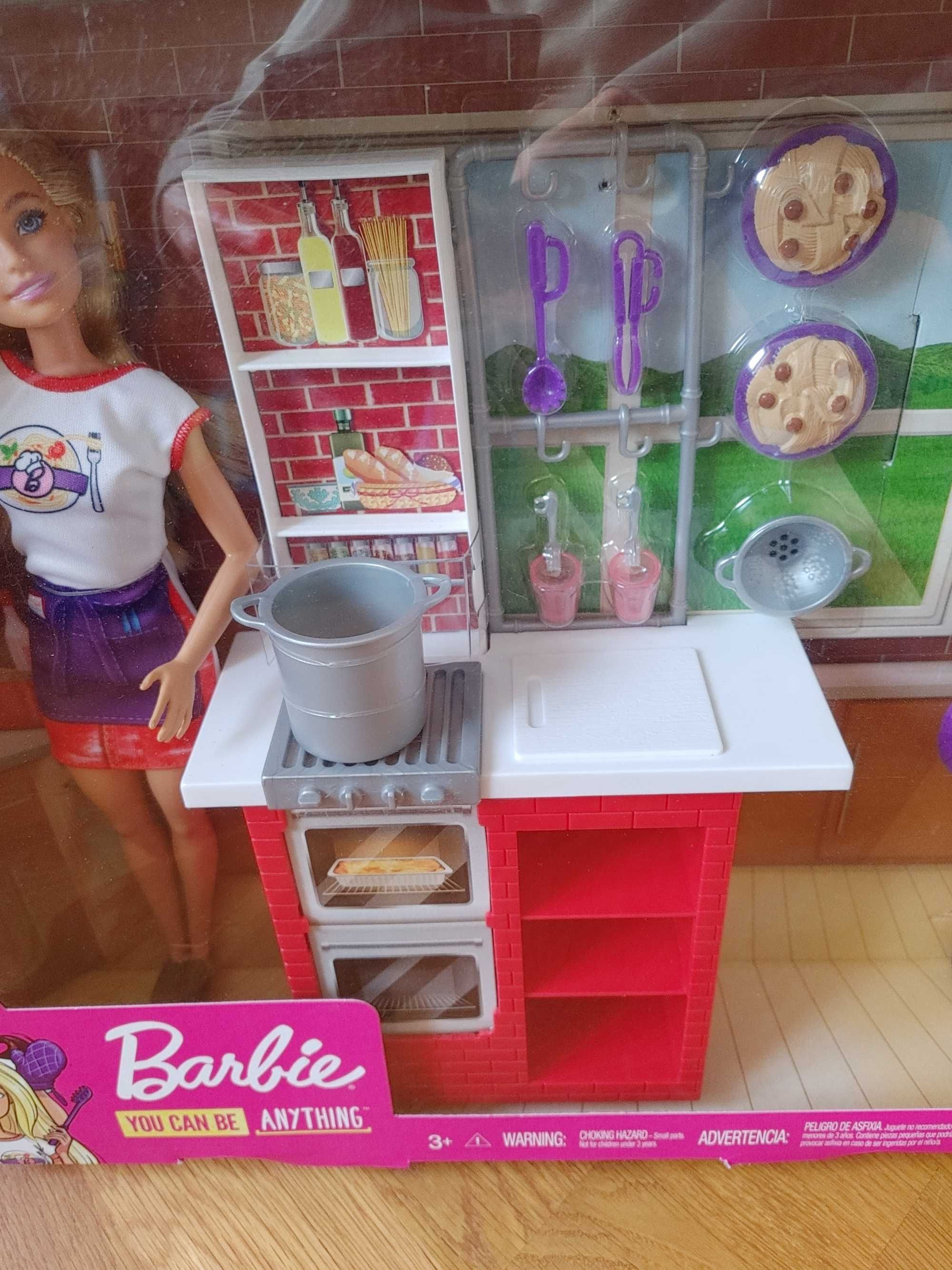 Barbie włoska szefowa kuchni - 2 lalki, kuchnia i akcesoria