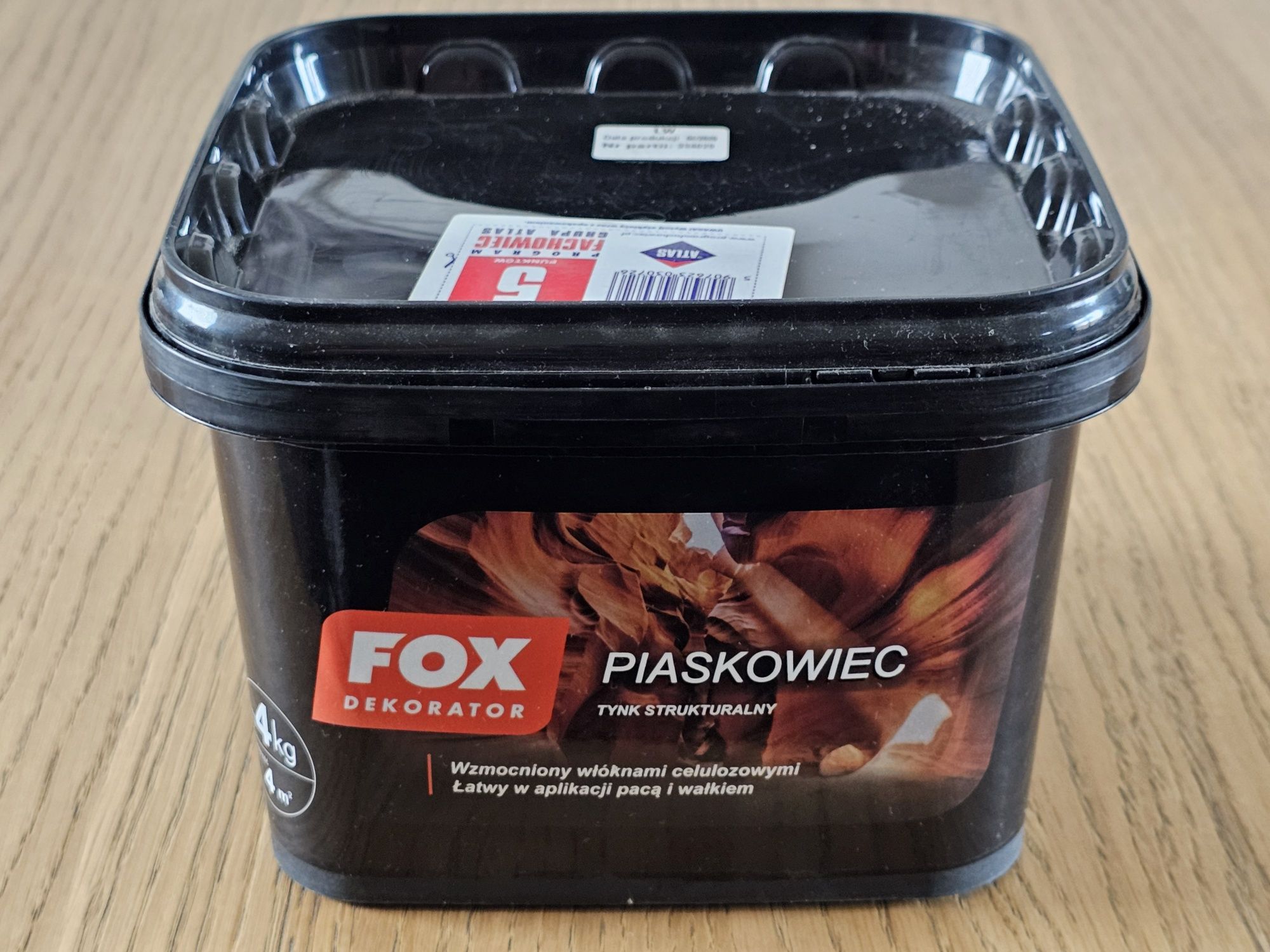 Tynk strukturalny Atlas Fox Dekorator PIASKOWIEC 4kg