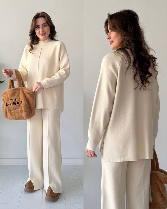 Стильний  теплий жіночий костюм двійка з ангори.42-44,46-48,59-52