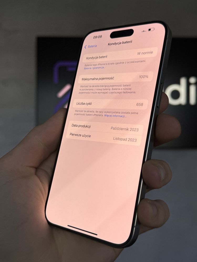 RATY 0% iPhone 15 Pro Max 256GB BATERIA 100% GWARANCJA 12 miesiecy!!!