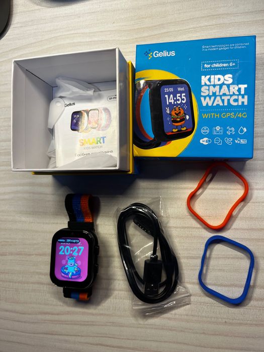Дитячий смарт годинник-телефон Gelius GP-PK008 з GPS/4G Black