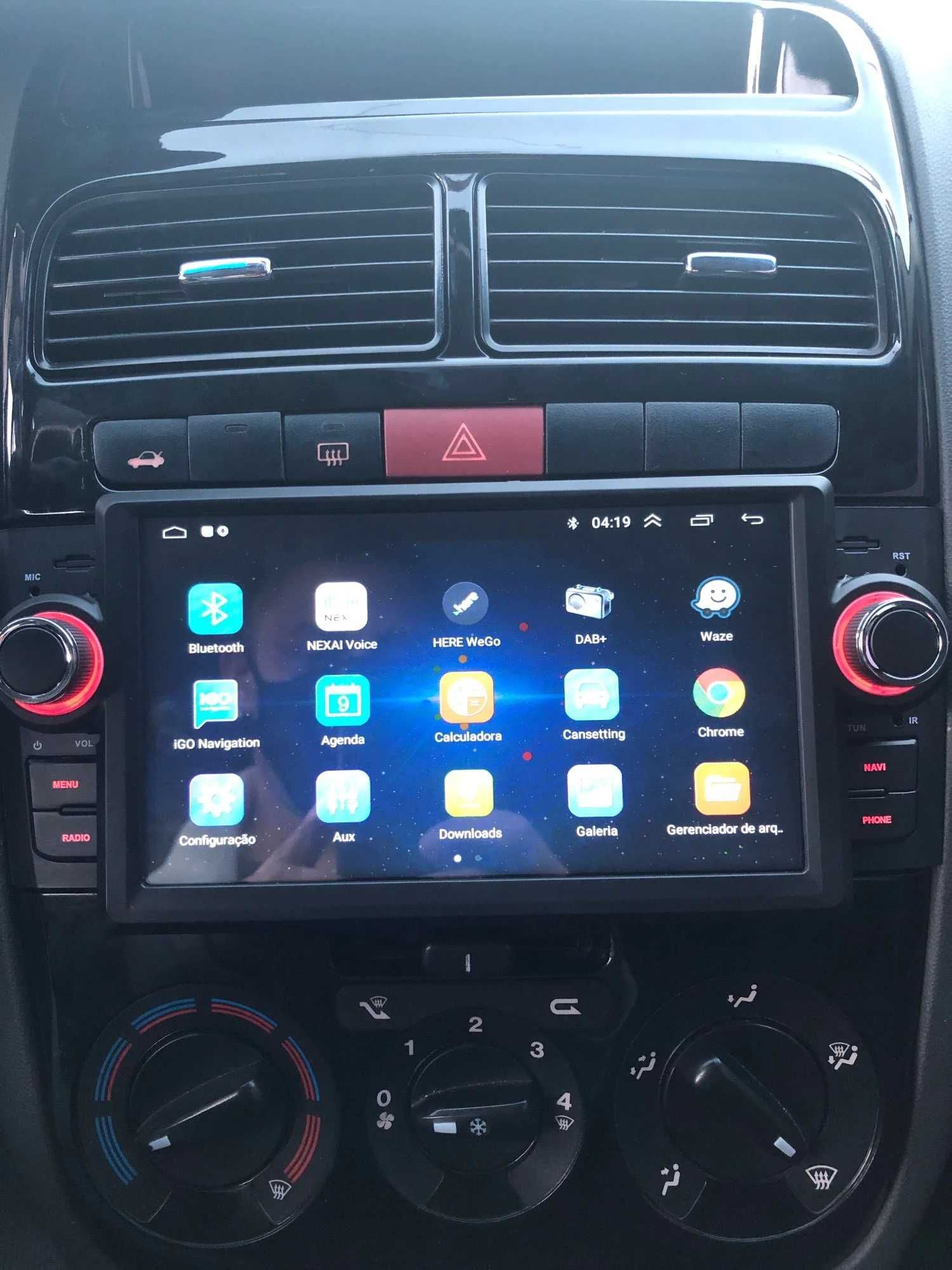 Radio 2 DIN Android 11 Fiat Punto – GPS WIFI CarPlay - Novo Garantia