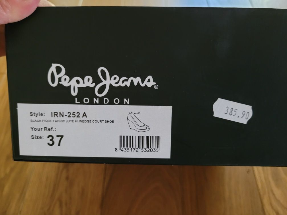Sandały espadryle koturn r. 36 pepe jeans nowe