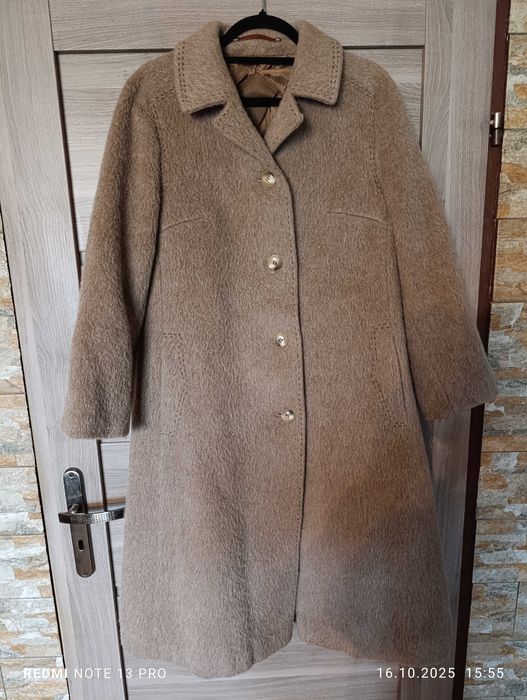 płaszcz damski Lama wool, wełna dziewicza
