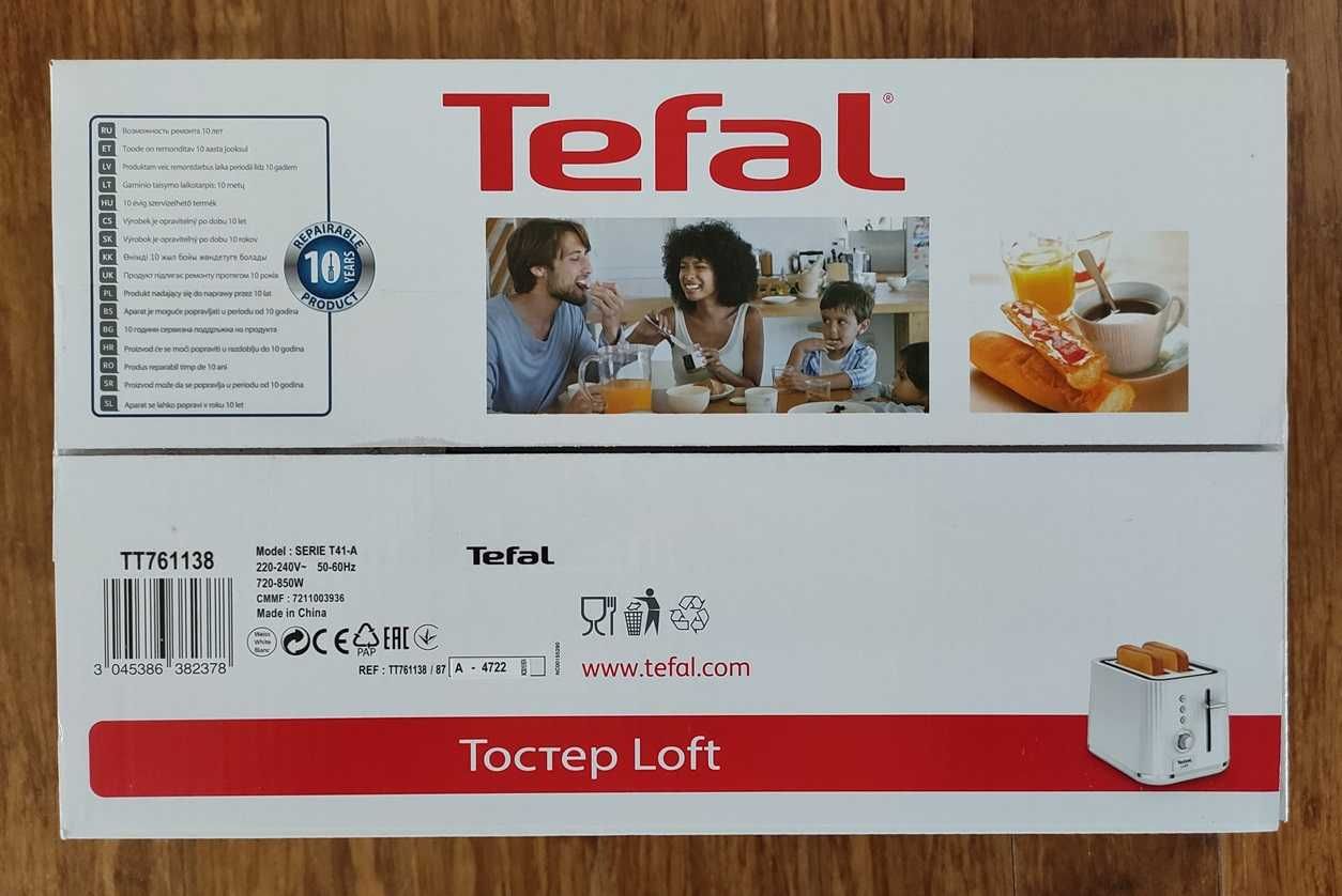 Toster TEFAL LOFT TT7611 biały NOWY