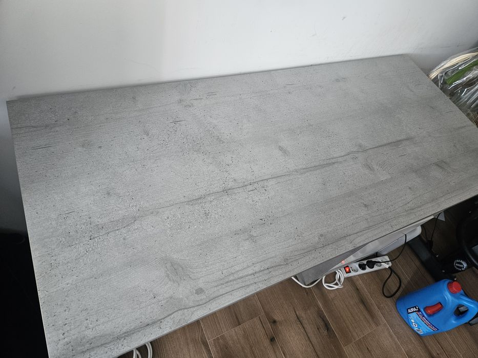 Biurko 120x54cm szaro biale