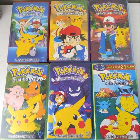 Pokémon PT Cassetes VHS da 1ª Temporada