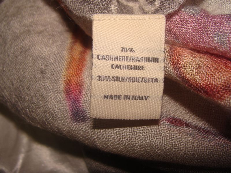 шаль платок ANDREA'S 1947 оригинал кашемир Италия 83Х196 см идеал