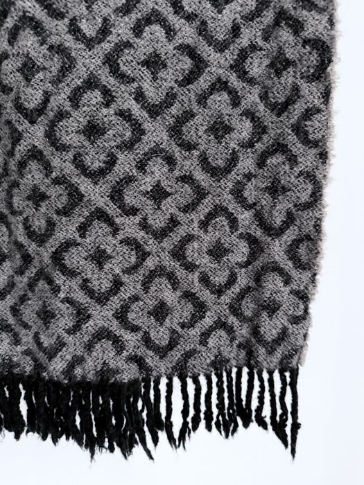 Koc, pled z naturalnej wełny 100 % Woolmark, beżowy, brązowy