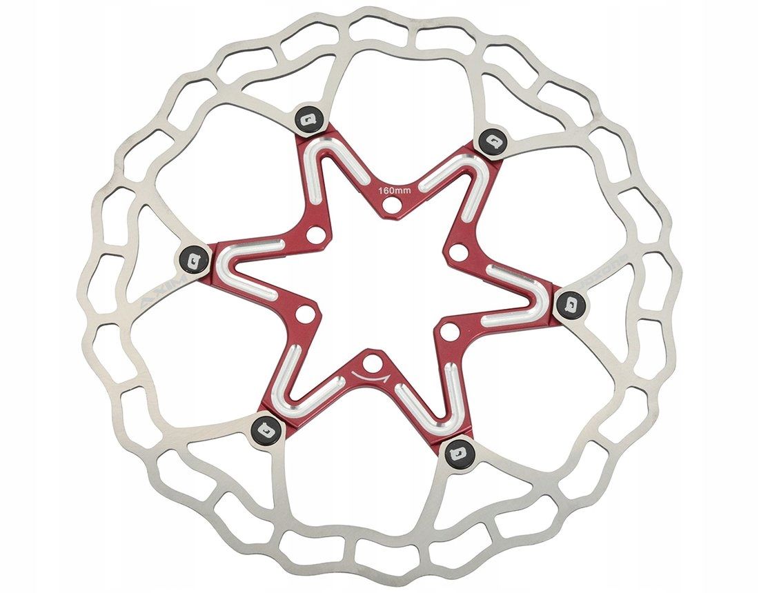 Quaxar Axim 180mm Tarcza hamulcowa czerwona 6 śrub