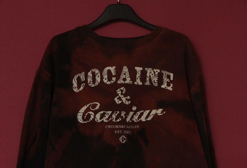 Crooks & Castles рр S толстовка из хлопка Bleach Dyed Stussy sour