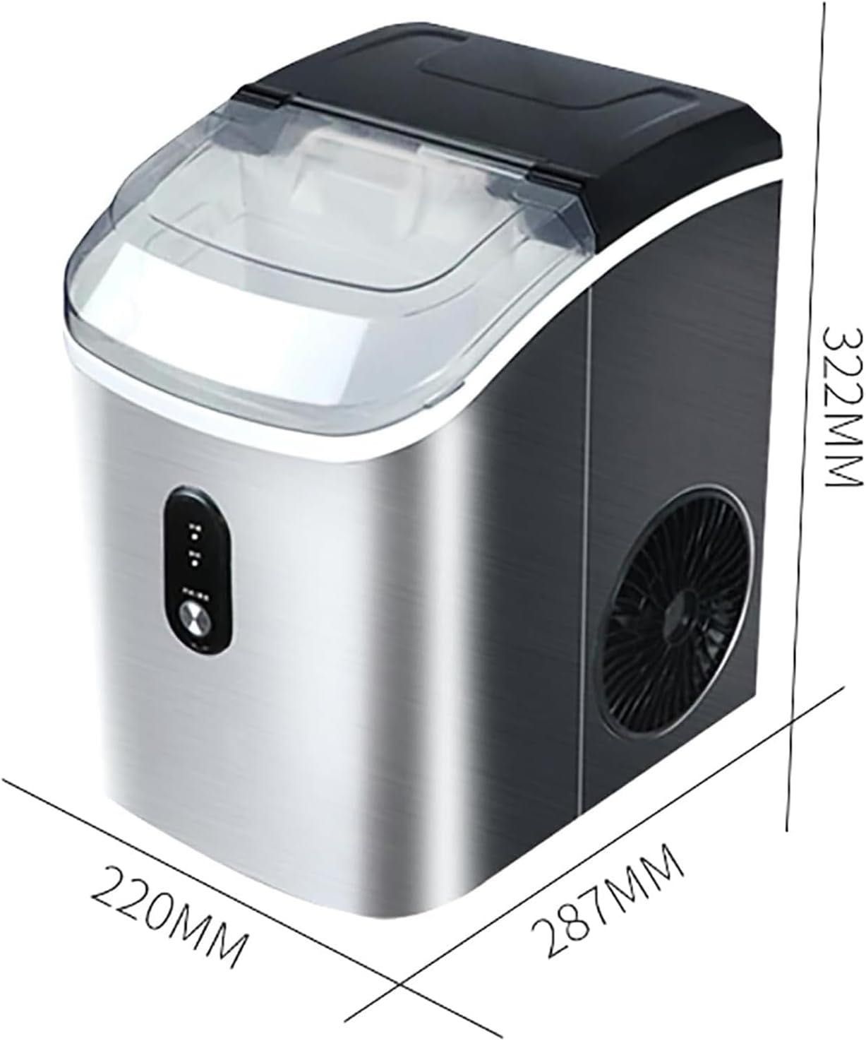 Maszyna do lodu o mocy 135 W, kostki w 6 minut, pojemność 15 kg