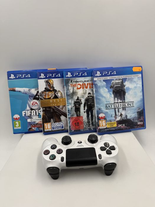 Biala Ps4 Pro 1Tb + 4 Gry + Gwarancja