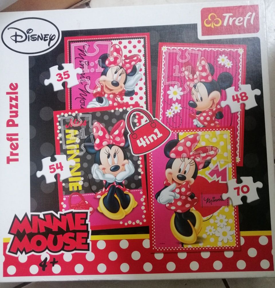 Sprzedam puzzle Disney Minnie Mouse 4w1