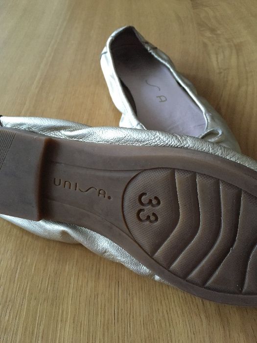 Baleriny rozm. 33 skórzane UNISA hiszpańskie