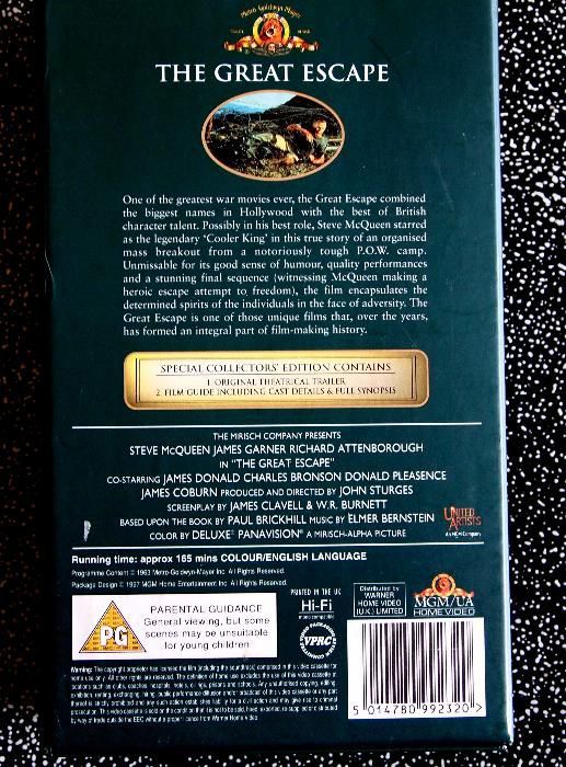 The Great Escape Steve McQueen A Grande Evasão VHS