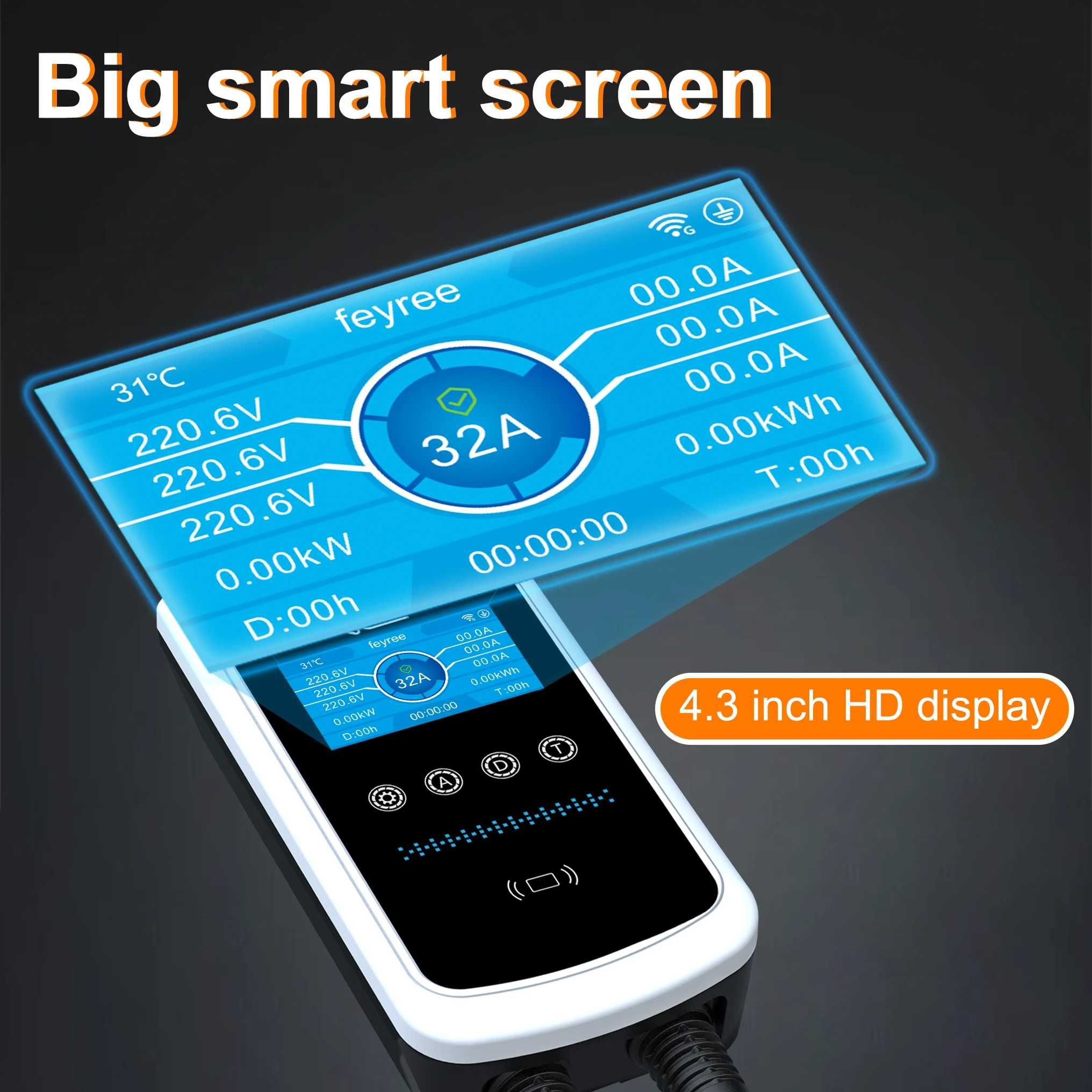 Зарядна станція Feyree 7KW 32A, GB/T Series Pisces EV-PRO: APP Version