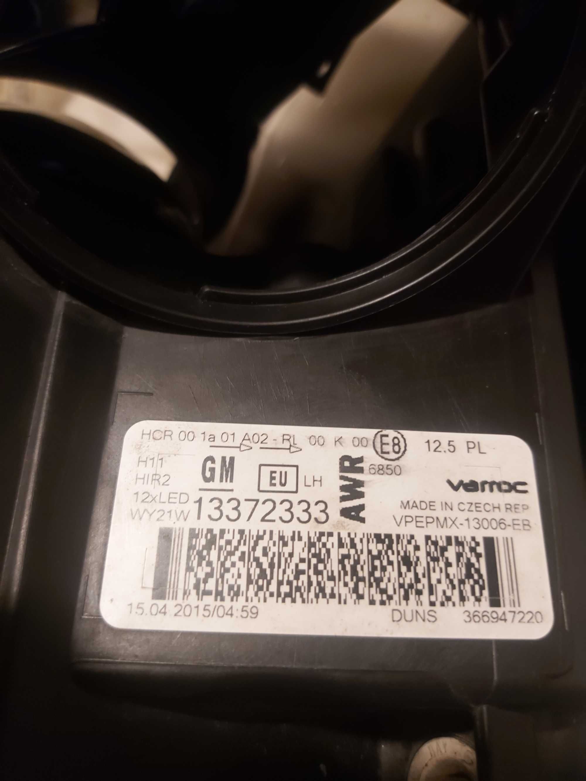Lampa Reflektor Soczewka Skrętna AFL Opel Meriva B Lift LED EU