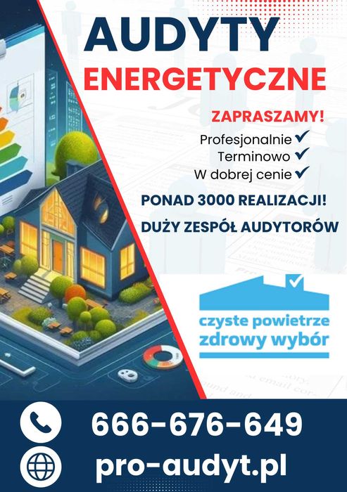 Audyt energetyczny Świadectwo energetyczne Czyste Powietrze