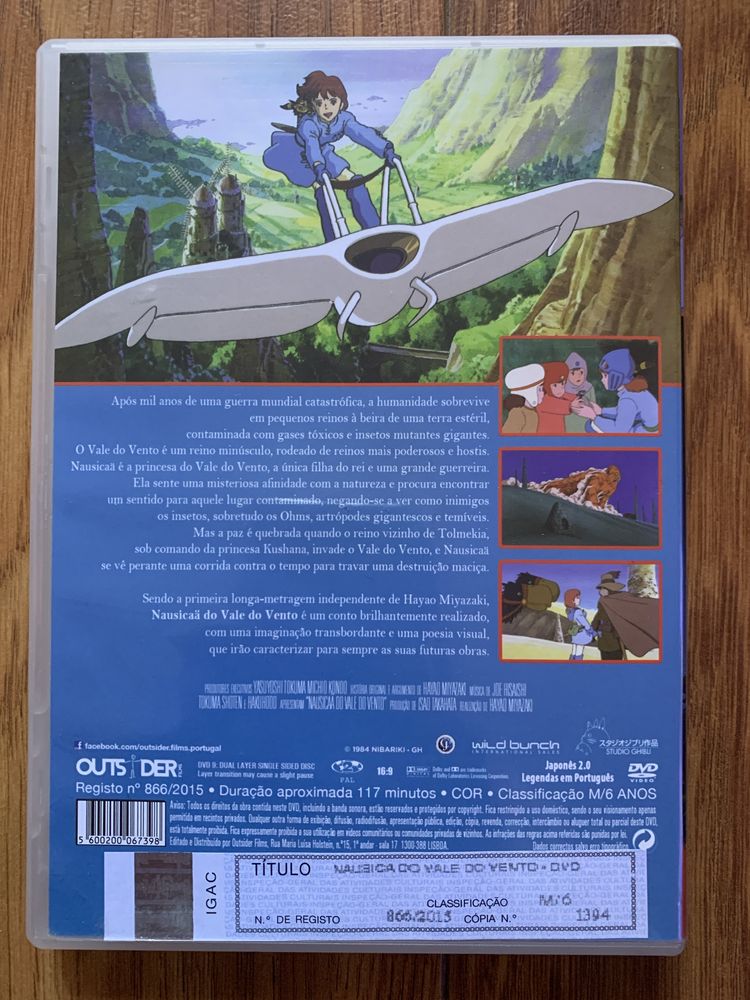 Nausicaã do Vale do Vento - Hayao Miyazaki - dvd - Animé