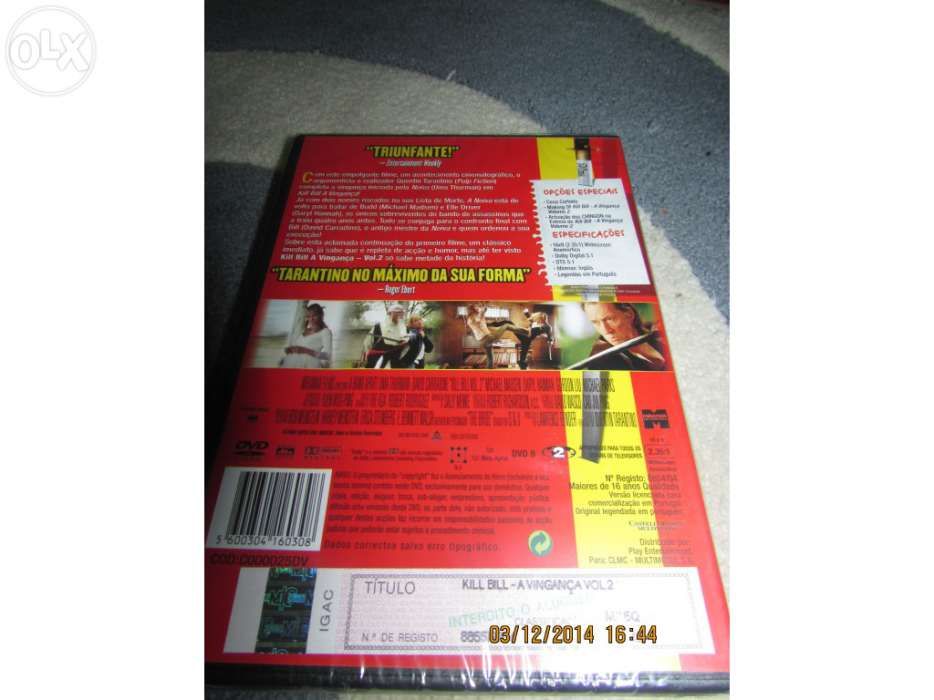 Dvd original do filme kill bill