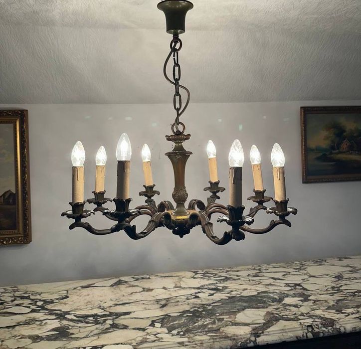 Люстра бронзова на 8 ламп 7465