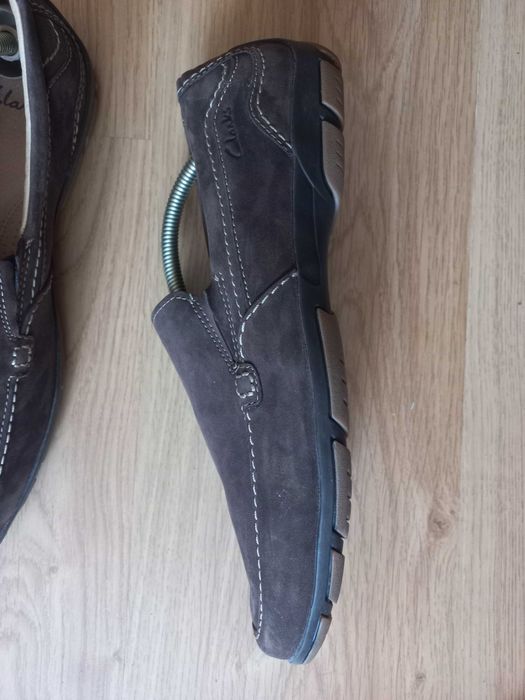 Мужские новые замшевые мокасины Clarks 43 p.