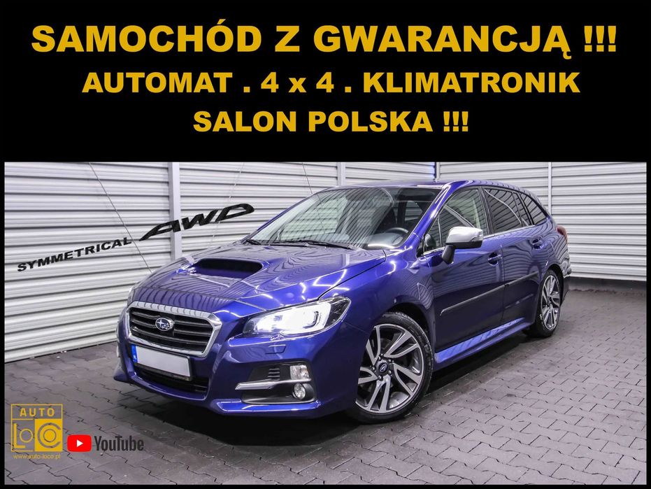 Subaru Levorg AUTOMAT + 4 x 4 + Salon POLSKA + 1 Właściciel + 100% SERWIS !!!
