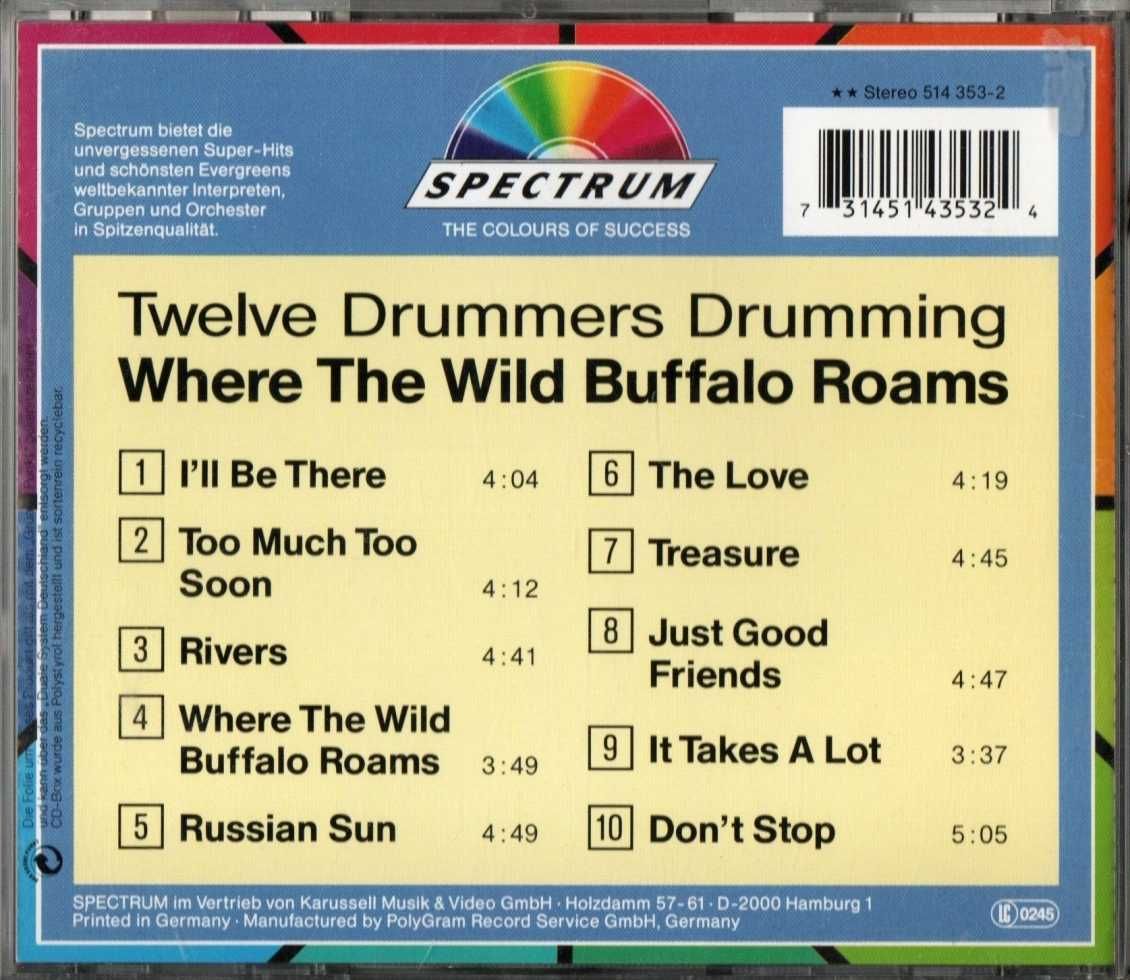 Twelve Drummers Drumming - Where The Wild Buffalo Roams Płyta CD