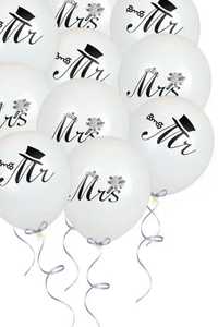 Balony ślubne mrs mr