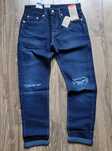 jeansy Levi's dżinsy 502 W28 taper hi-ball 28 99% bawełna navy NOWE