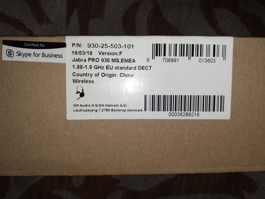 Гарнитура Jabra PRO 930 MS