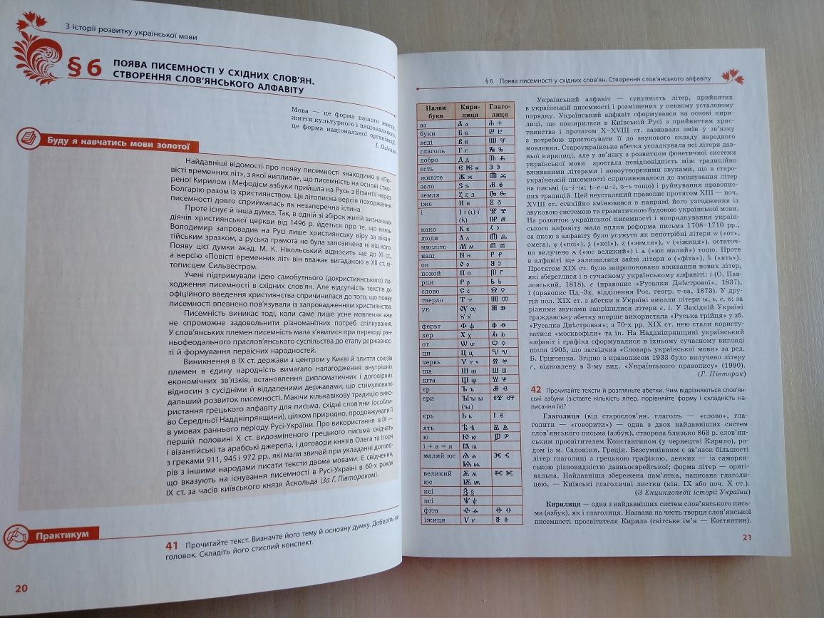 Підручник з української мови, 10 клас, профільний рівень Караман С.О.)