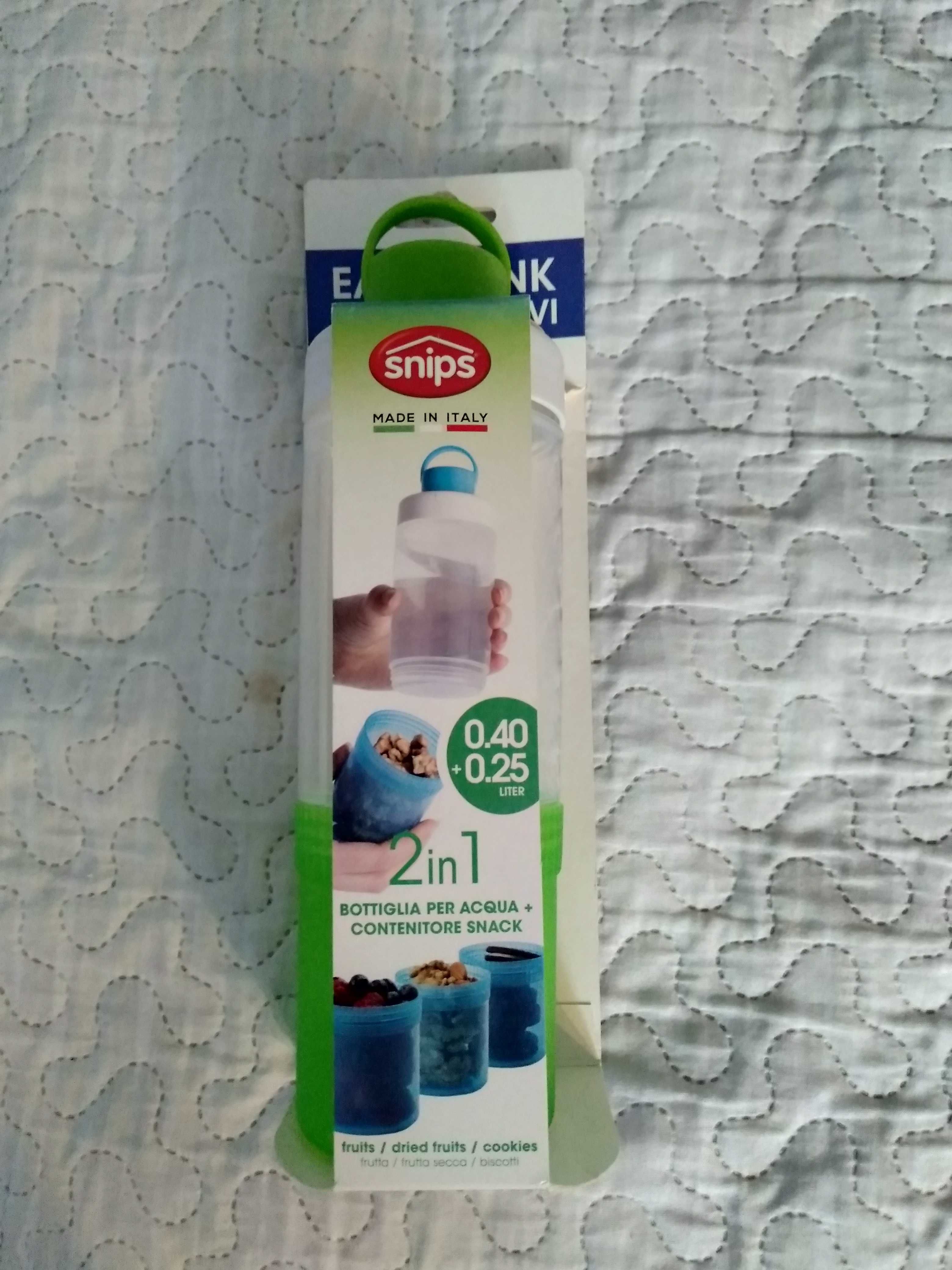 Butelka na wodę z pojemnikiem na przekąski SNIPS, 2w1